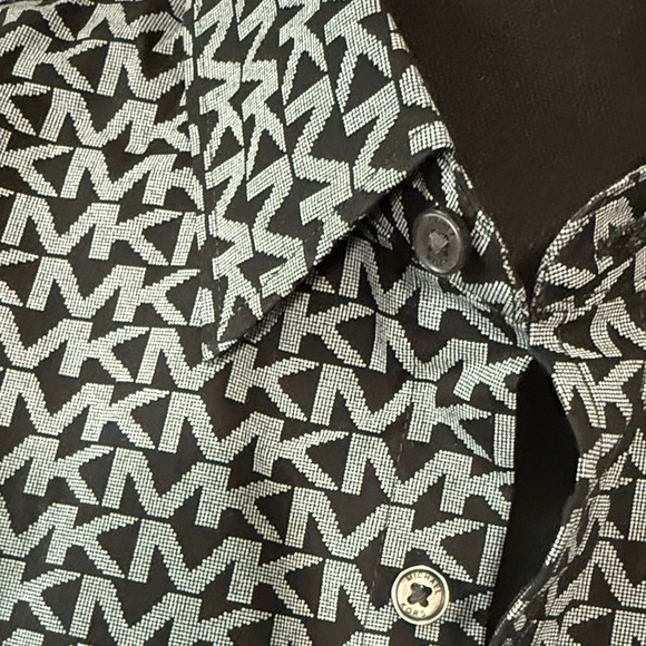 Michael Kors Men's Black and Gray Geometric Shirt - no tags but never worn. - Picture 2 of 4